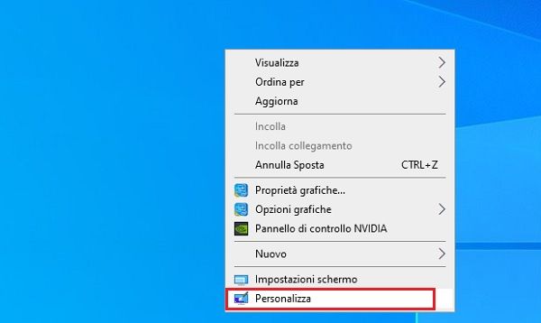 personalizzare sfondo del desktop con windows 10